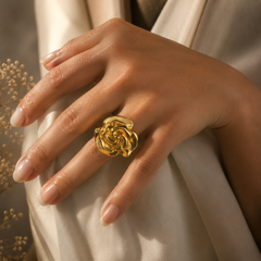 Rosalia Sculpted Rose Ring