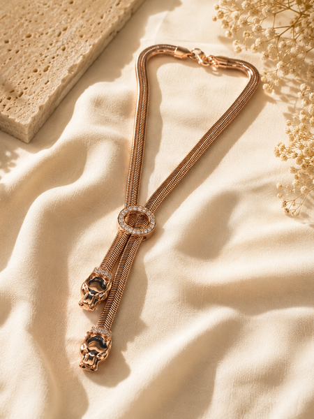 Serpentine Tassel Lariat Necklace