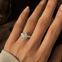 Aurora Pear Solitaire Ring