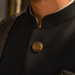 Shivling Shakti Heritage Gold Button Cover