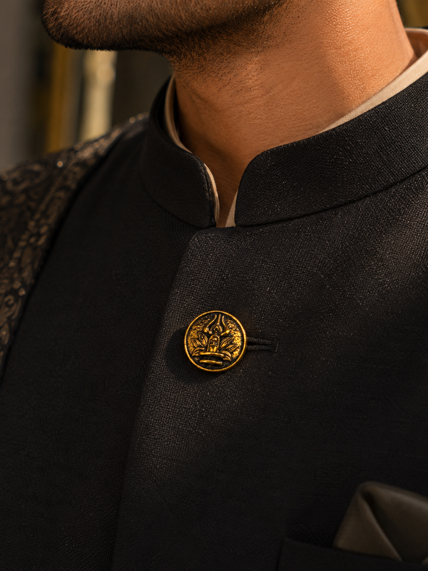 Shivling Shakti Heritage Gold Button Cover