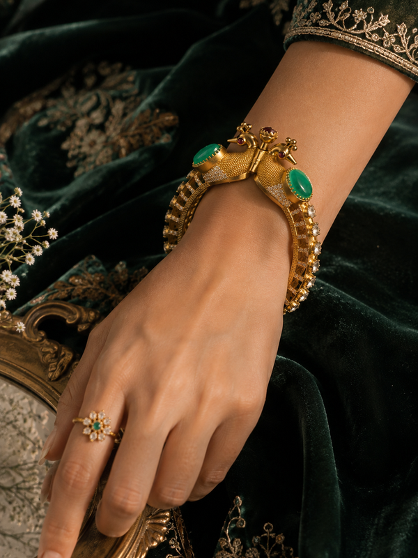 Mayura Mint Peacock Bracelet