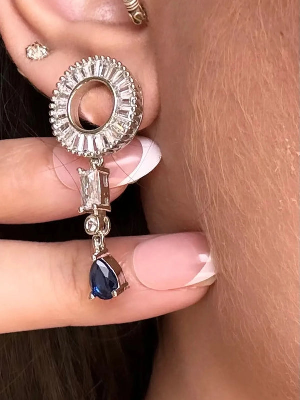 Celestial Diamond Neelam Necklace Set