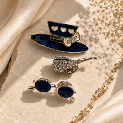 Midnight Whimsy Brooch Set