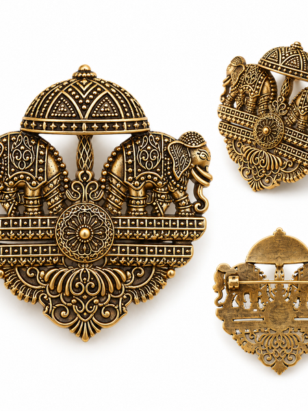 Rajvansh Royal Elephant Heritage Brooch – Classic Edition