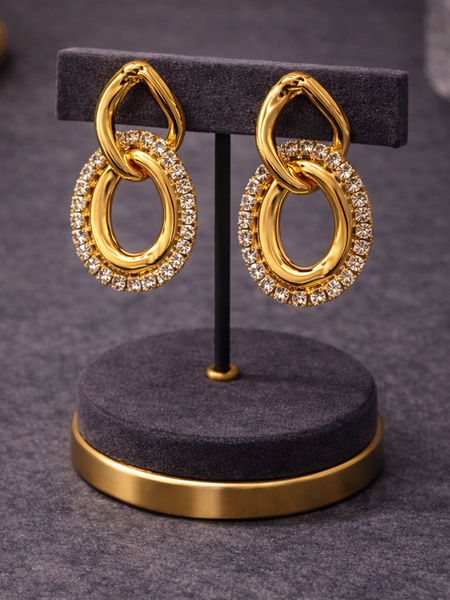 Liora Interlinked Crystal Drop Earrings