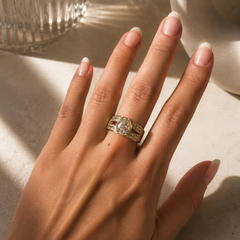 Noor Solitaire Statement Ring