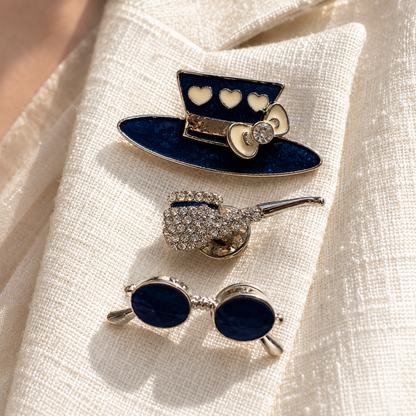 Midnight Whimsy Brooch Set