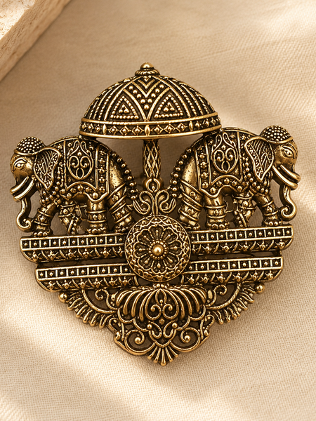 Rajvansh Royal Elephant Heritage Brooch – Classic Edition