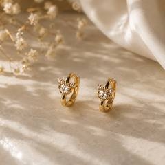 Luna Fauna Diamond Huggie Earrings