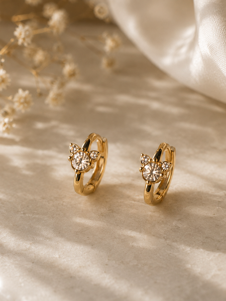 Luna Fauna Diamond Huggie Earrings