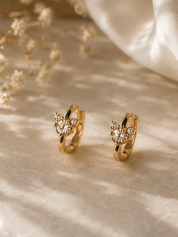 Luna Fauna Diamond Huggie Earrings
