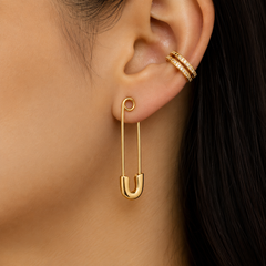 Atlas Safety Pin Stud Earrings
