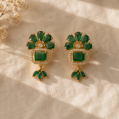 Aaranya Emerald Drop Earrings
