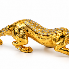 Regal Prowl Gold Panther Sculpture