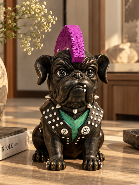 The Rebel Bulldog – Punk Sculpture