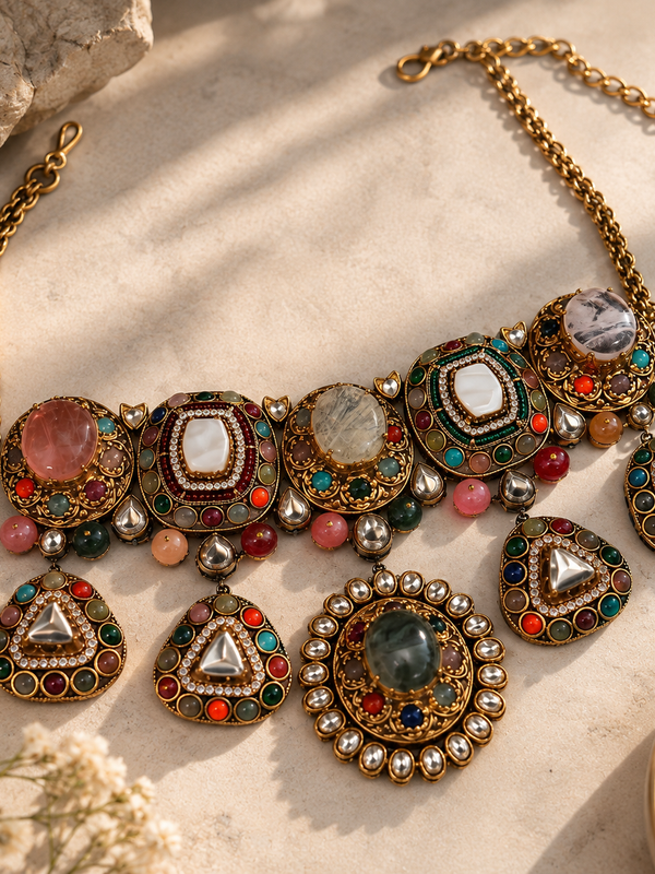 Navrasa Heritage Choker & Earrings Set