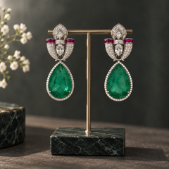 Meher Emerald & Ruby Statement Necklace Set