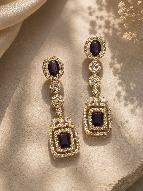 Amethyst Royale Drop Earrings