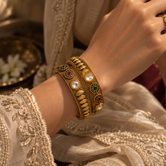 Maharani Navratan Heritage Bangle Set