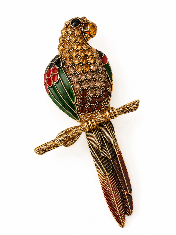 Aurelia Parrot Brooch