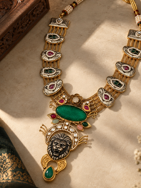 Simha Emerald Heritage Necklace Set