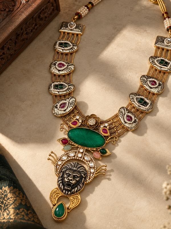 Simha Emerald Heritage Necklace Set