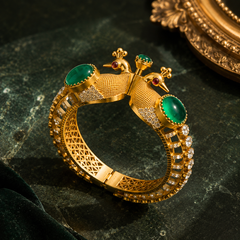Mayura Emerald Peacock Bracelet