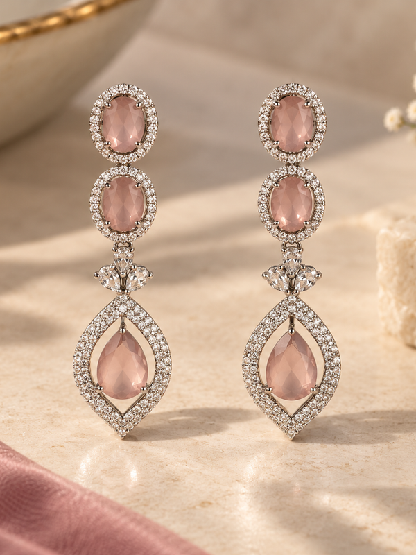 Aurelia Blush Drop Earrings