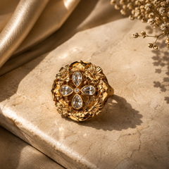 Gulbahaar Polki Statement Ring