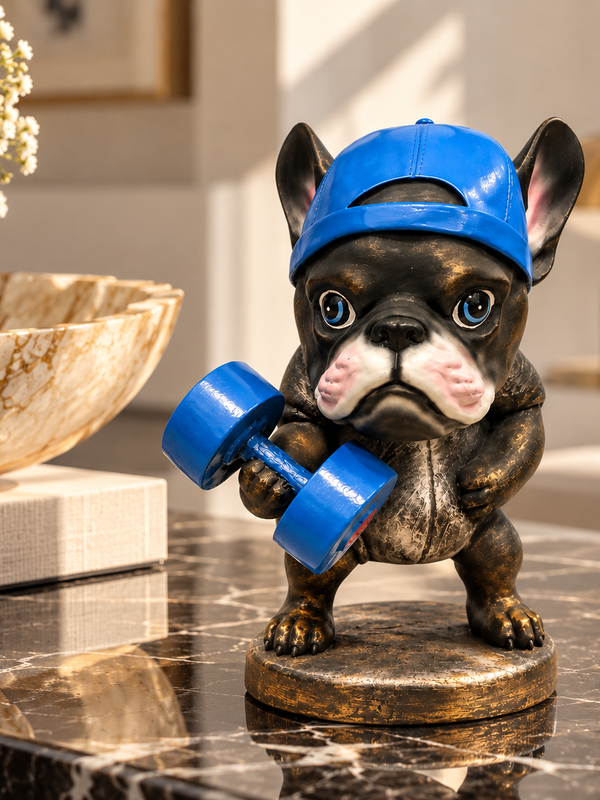 The Gym Bro – Bulldog Sculpture