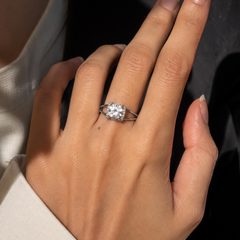 Solitaire Split Band Ring