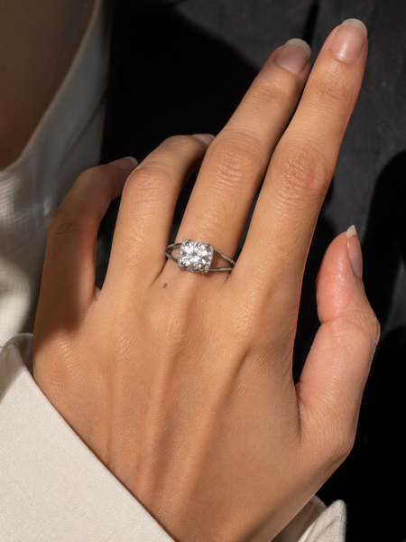 Solitaire Split Band Ring