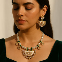 Pearl Kundan Choker Set