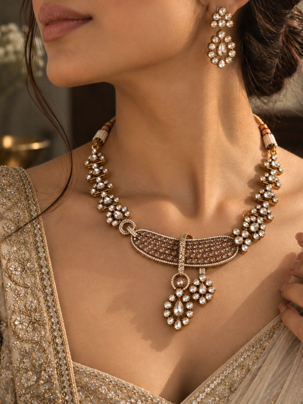 Nooré Champagne Statement Necklace Set