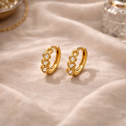 Amora Heart Hoop Earrings