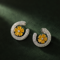 Ziya Yellow Bloom Studs