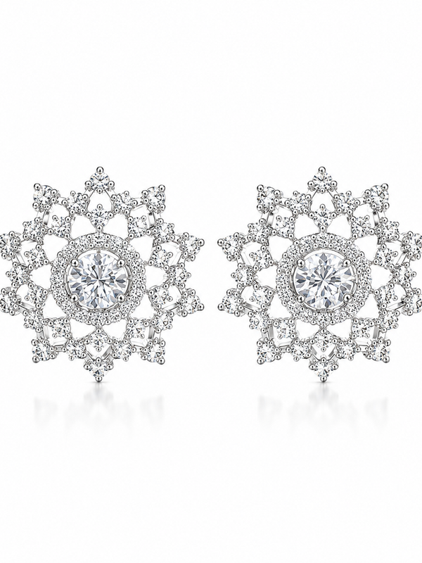 Celeste Crystal Bloom Studs