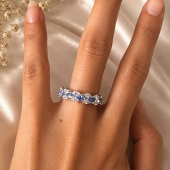 Sapphire Wave Eternity Ring