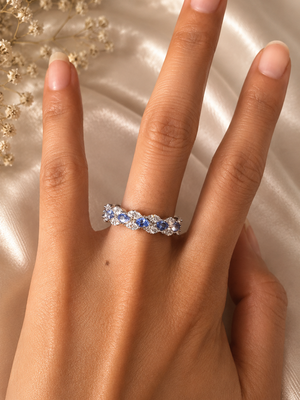 Sapphire Wave Eternity Ring