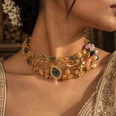 Bagh-e-Noor Botanical Necklace & Earrings Set