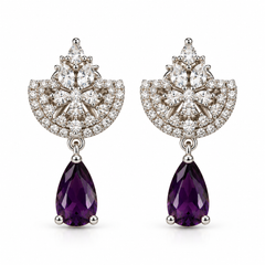 Amara Violet Drop Earrings