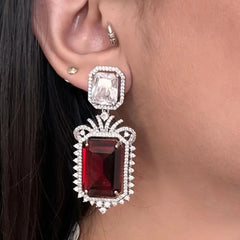 Regal Ruby Diamond Necklace Set