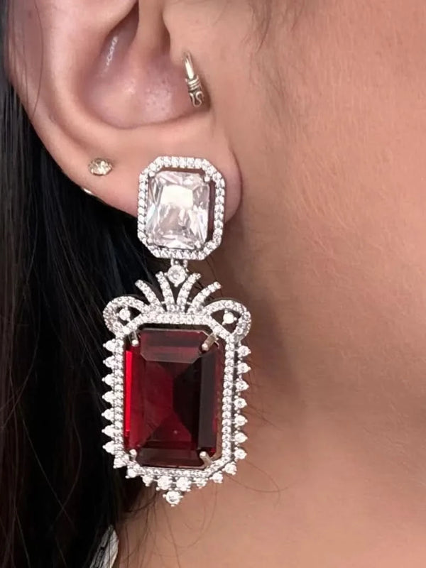 Regal Ruby Diamond Necklace Set