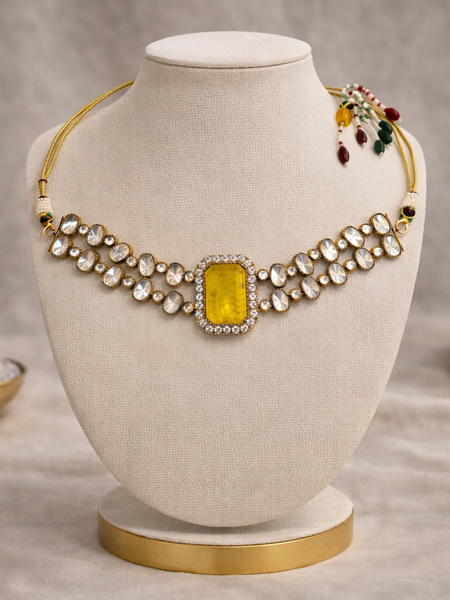 Yellow Sapphire Noor Heritage Necklace Set
