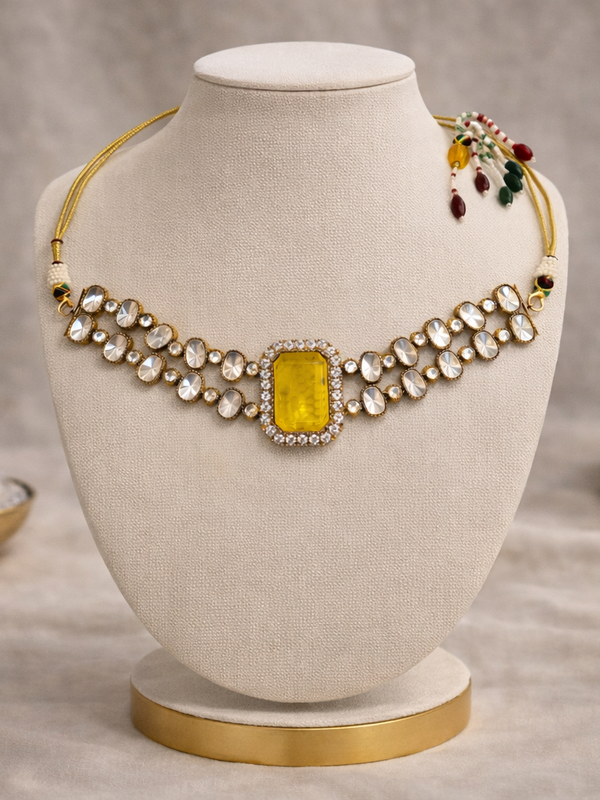 Yellow Sapphire Noor Heritage Necklace Set
