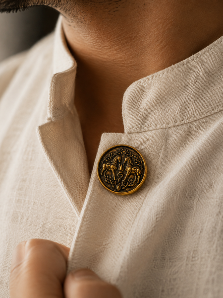Ashva Heritage Button Cover