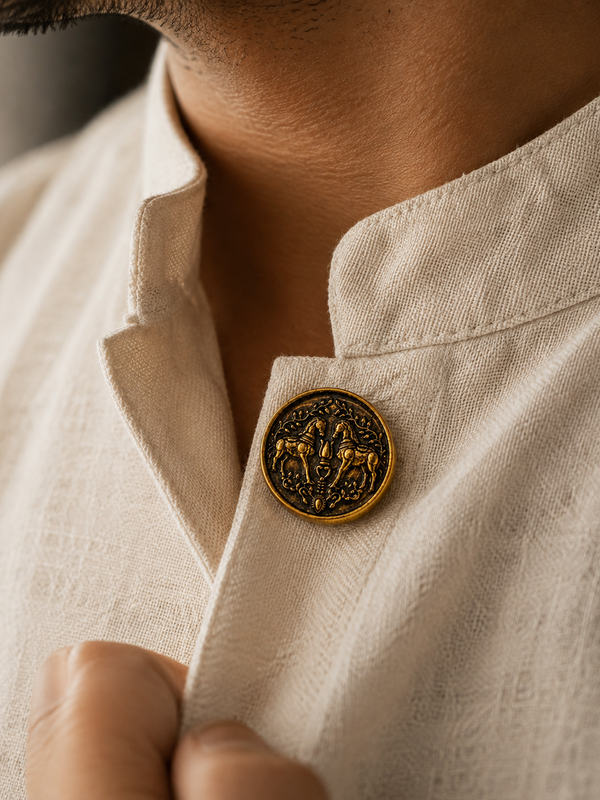Ashva Heritage Button Cover