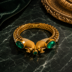 Mayura Emerald Peacock Bracelet