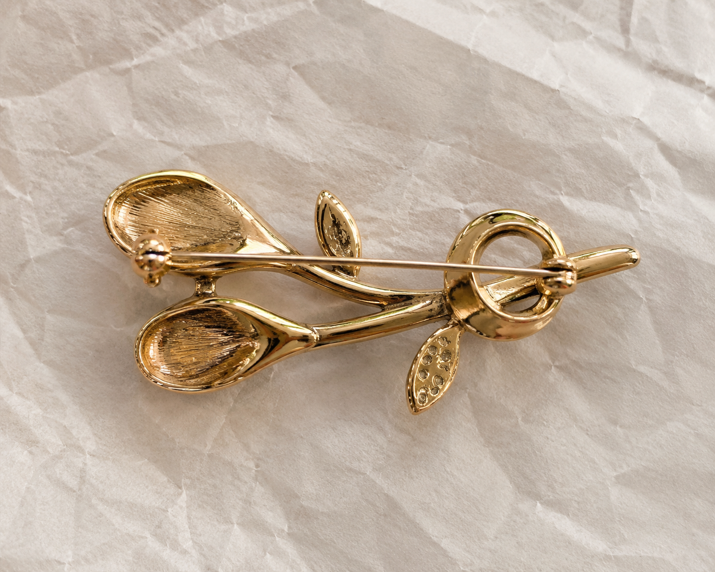 Golden Calla Pearl Brooch